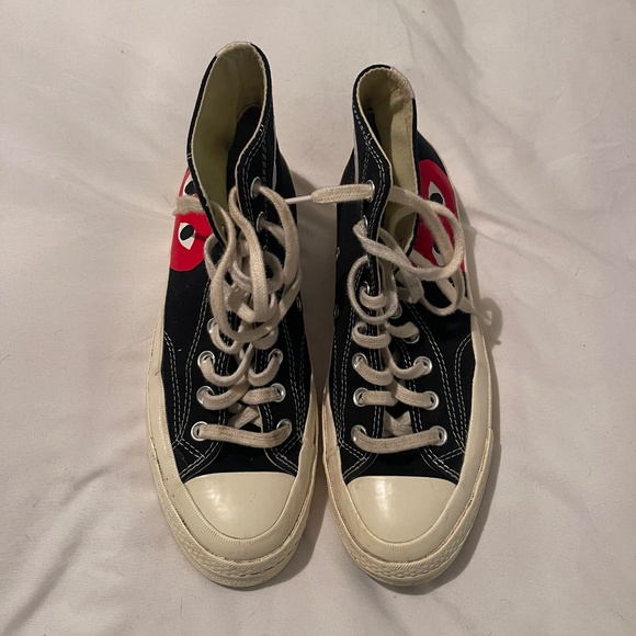 Comme Des Garcons PLAY x Converse Unisex Chuck Taylor High Top Sneakers - Picture 1 of 5